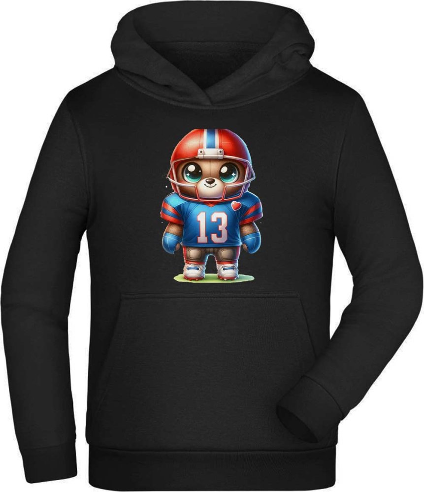 Children's Hooded Sweatshirt Hoodie - American Football Teddy i492
